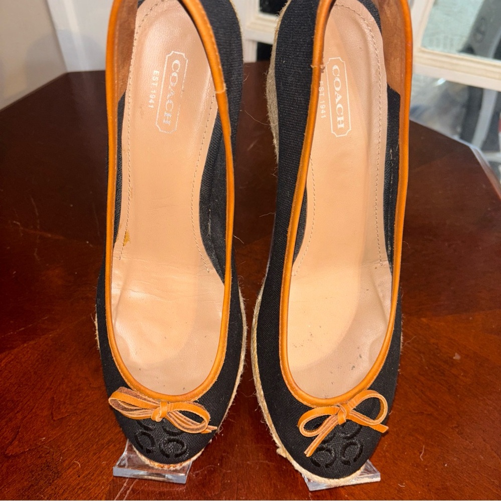 Coach Women's Black and Brown Espadrilles